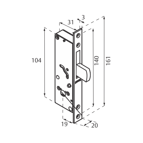 Herraje de cerraduras marca PHILLIPS: X-450 - X-455